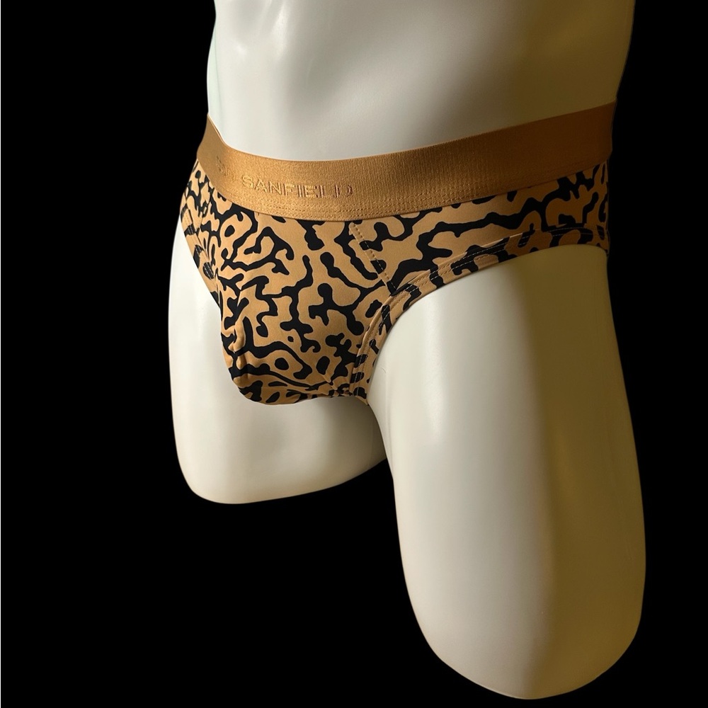 Saxx Tan and Black Animal Print Briefs